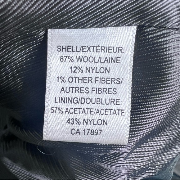 Banana Republic Grey Wool Trench Pea Coat with belt Size Medium - Picture 14 of 15